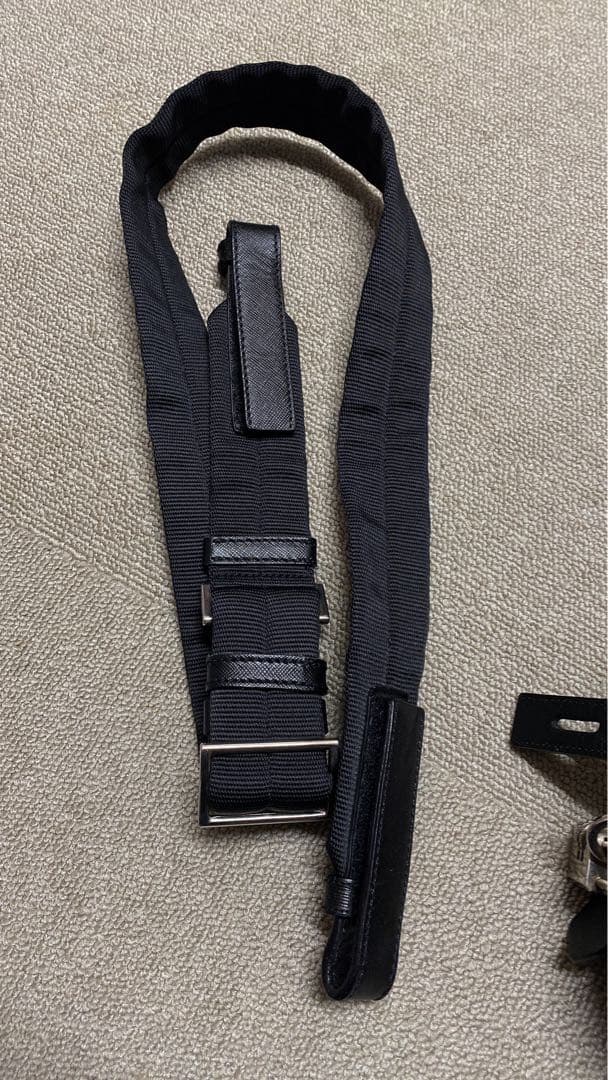超美品★PRADA 2way ボストンバック　サフィアーノレザー　ナイロン　黒