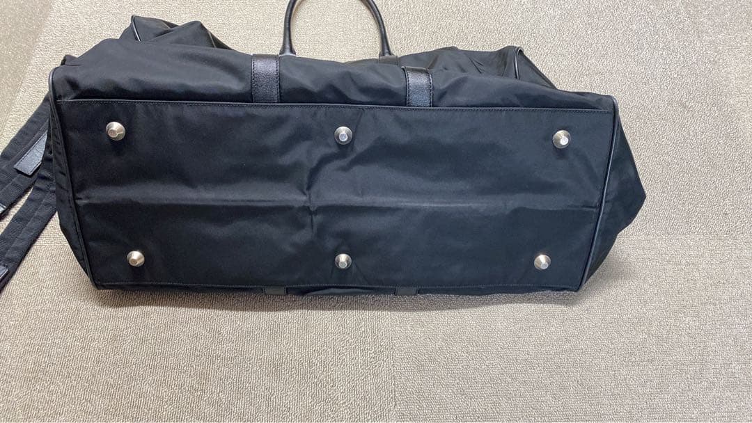 超美品★PRADA 2way ボストンバック　サフィアーノレザー　ナイロン　黒