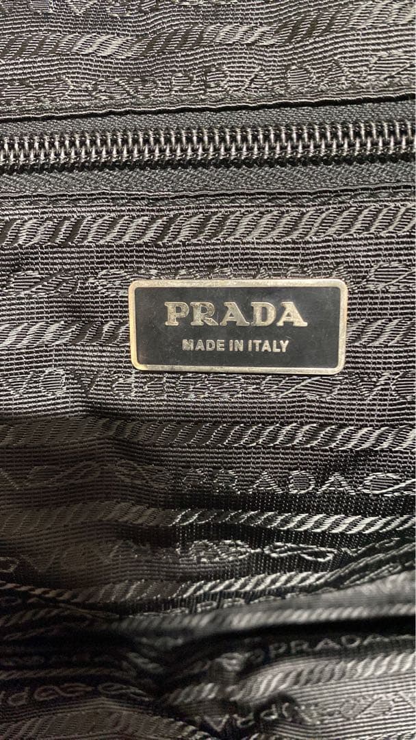 超美品★PRADA 2way ボストンバック　サフィアーノレザー　ナイロン　黒