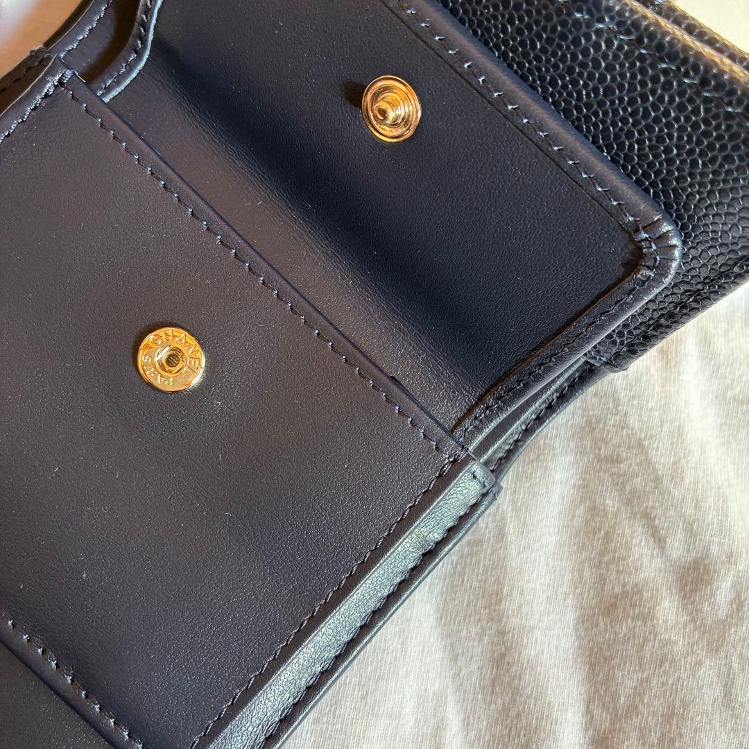 【新品未使用】CHANEL マトラッセ コンパクトウォレット三つ折り財布