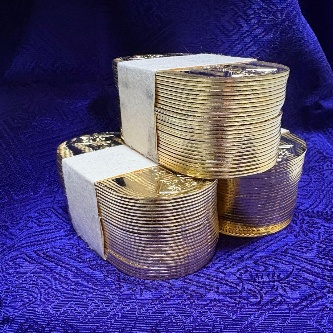 悪代官セット 慶長小判 二十五両　3包セット　金箔貼り　桂記章