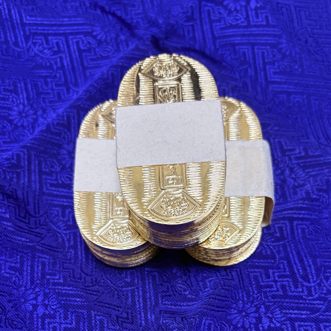 悪代官セット 慶長小判 二十五両　3包セット　金箔貼り　桂記章