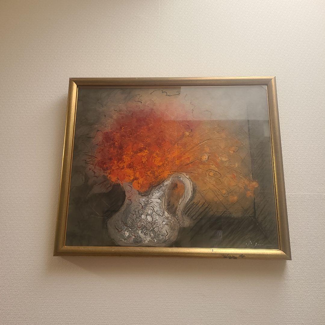 絵画　花瓶　油絵