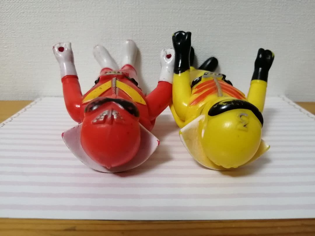 【腕の内部破損アリ！！】戦隊ヒーローゴレンジャー ソフビ 赤 黄 2体セット