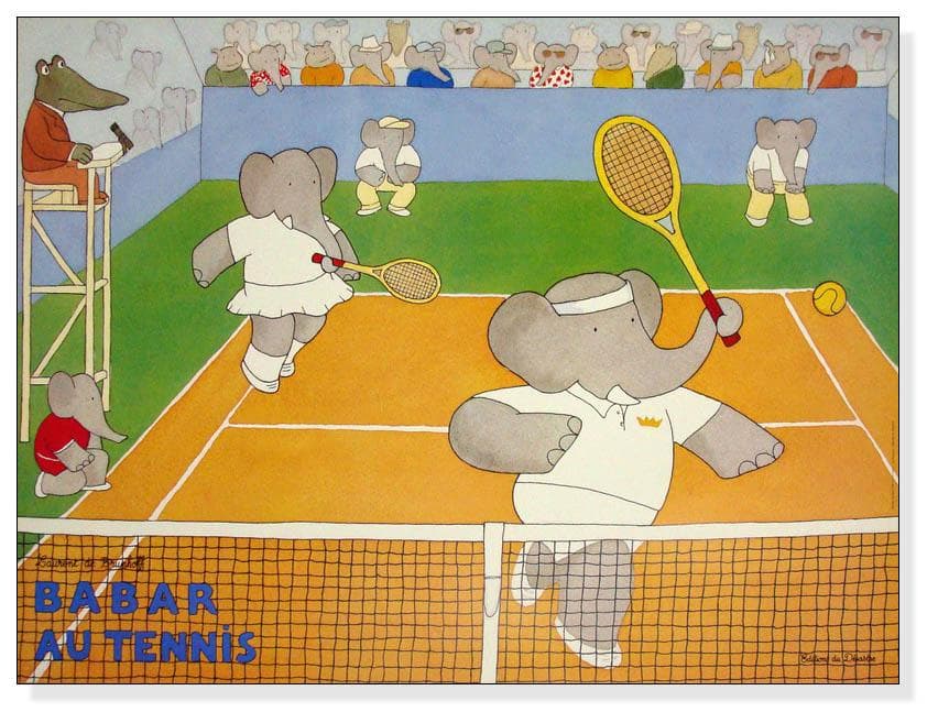 額装品/Babar en Tennis 1990年（ジャン ド ブリュノフ）