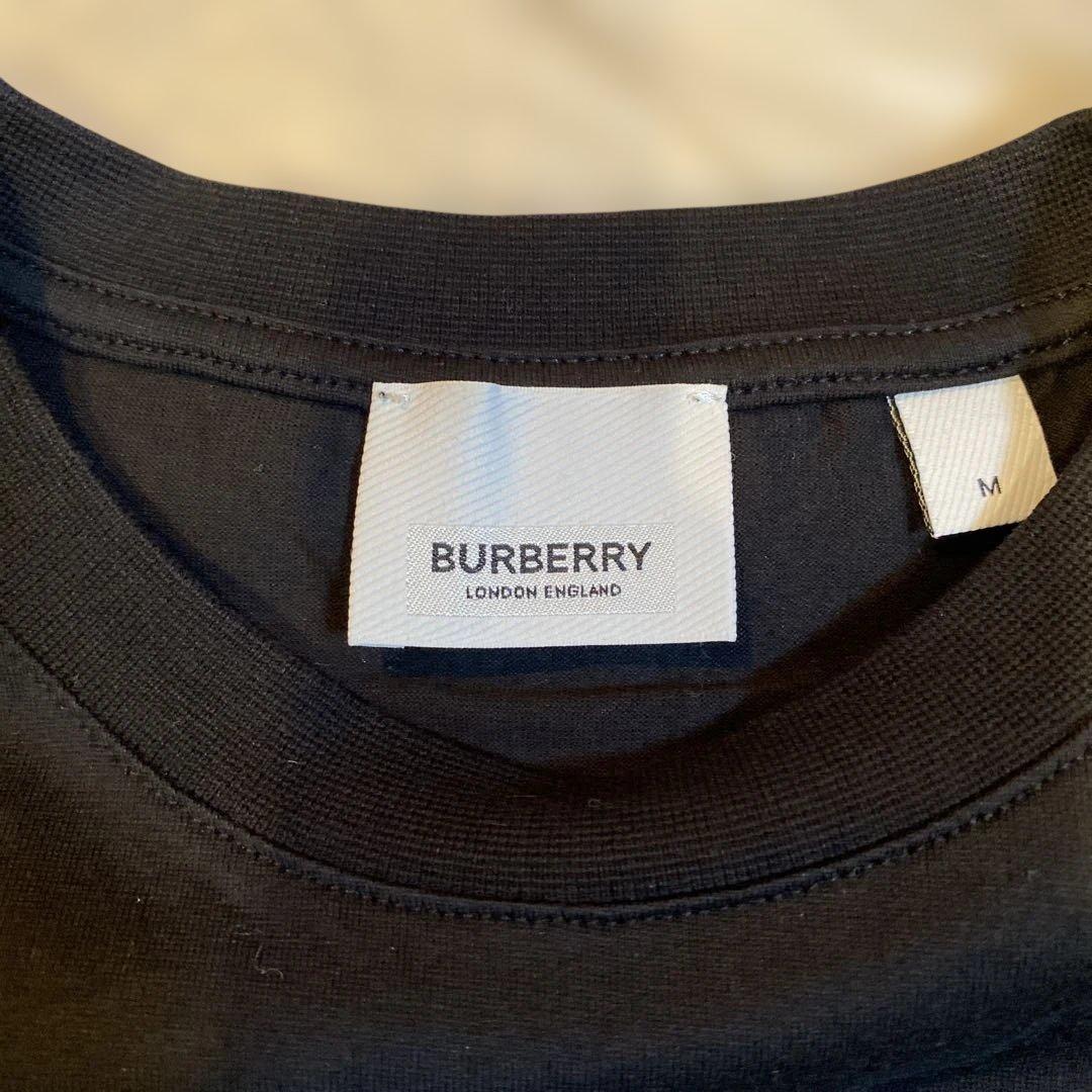 Burberry バーバリー　TBロゴ　ワンポイントロゴ　Tシャツ　ブラック　M