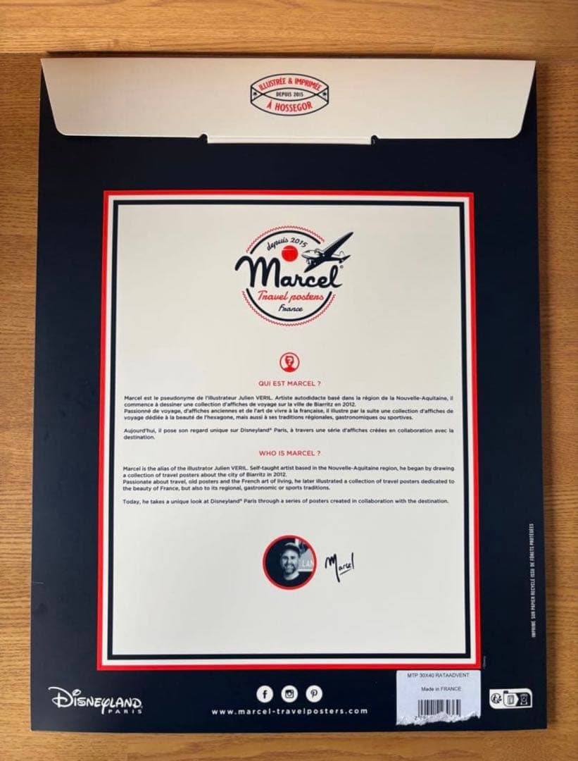 ディズニーランドパリ　ポスター　レミーMarcel