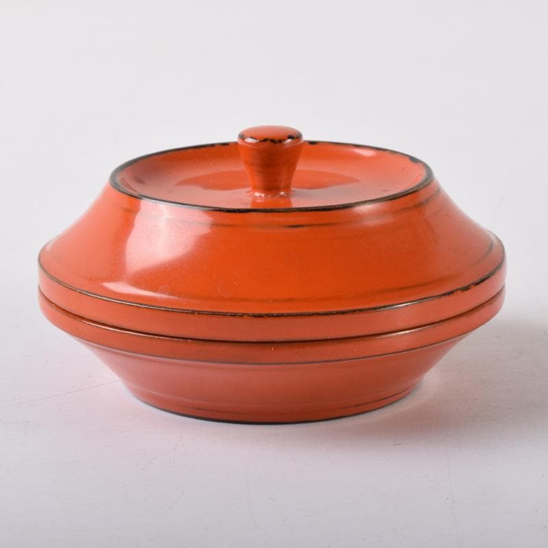 茶道具　根来塗　香合　蓋物　C　7331