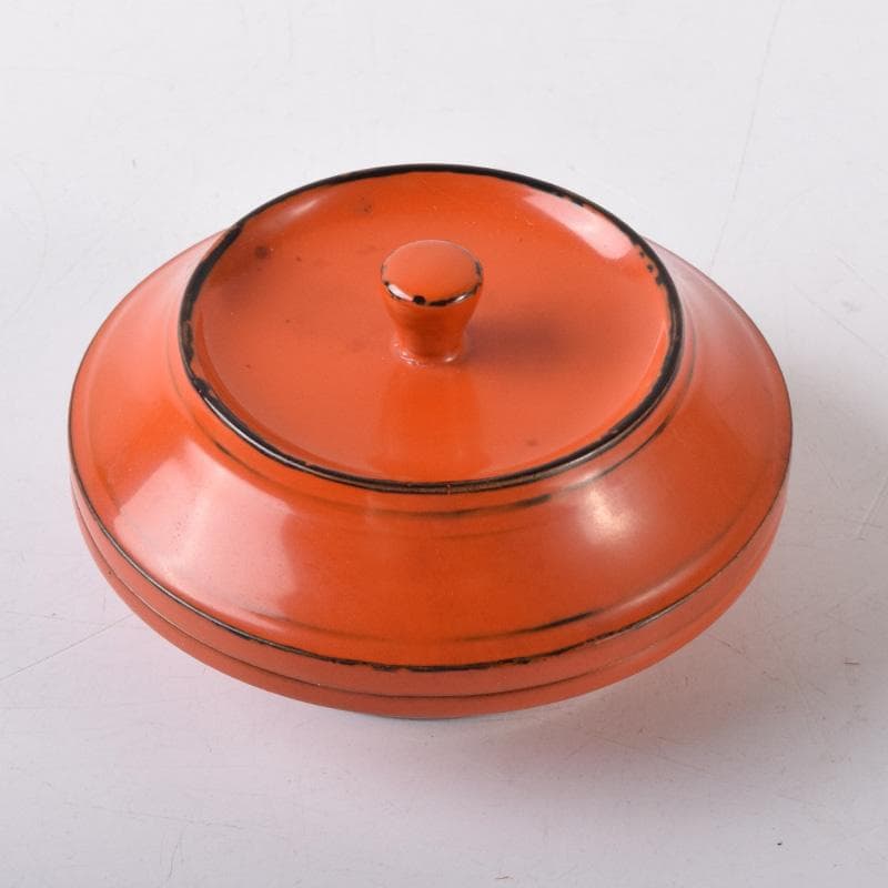 茶道具　根来塗　香合　蓋物　C　7331