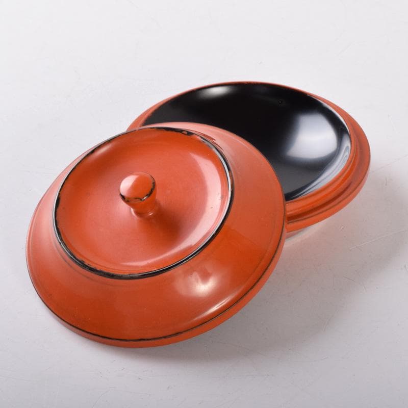 茶道具　根来塗　香合　蓋物　C　7331