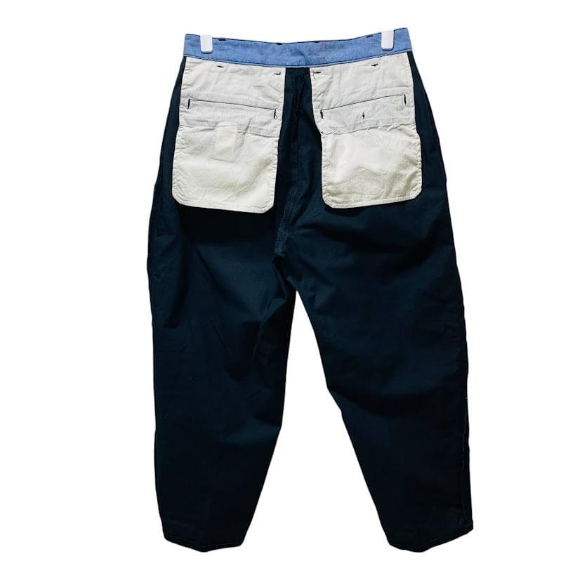 S ブラック ビームスプラス 2タック ワイド チノ BEAMS PLUS