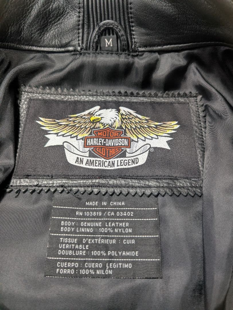 Harley-Davidson レザージャケット Mサイズ　Lサイズ相当？