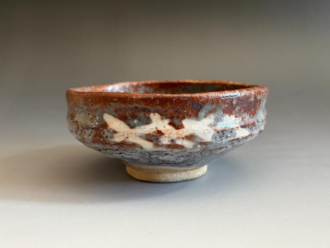 野中春清　鼠志野　平茶碗　即中斎書付　茶道具　表千家