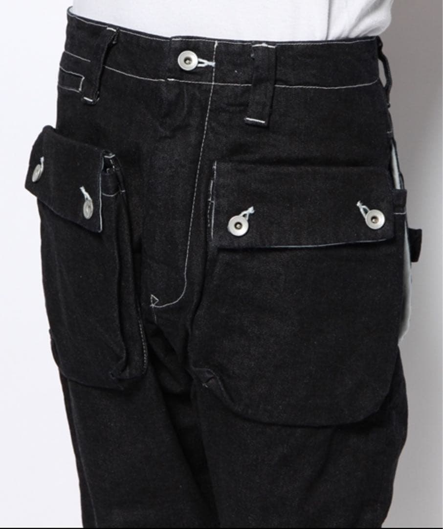 超美品 NATAL DESIGN G55サルエルフラップデニムパンツ