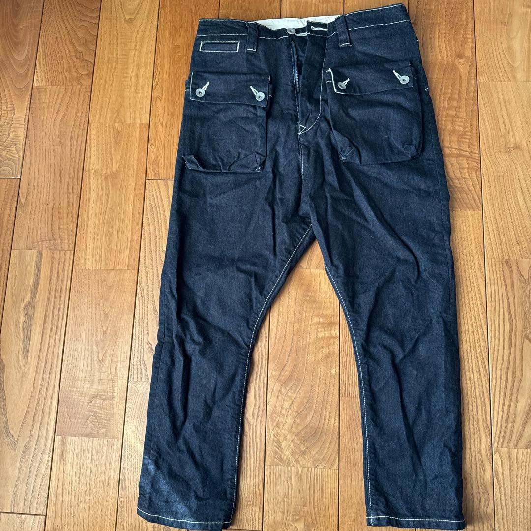 超美品 NATAL DESIGN G55サルエルフラップデニムパンツ