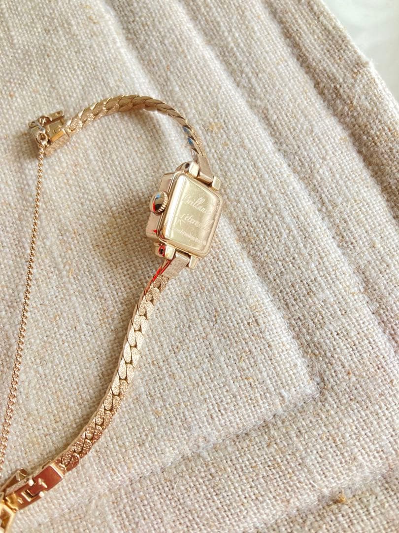 限定品 ノジェス NOJESS ダイヤモンド リボン 腕時計 電池交換済み