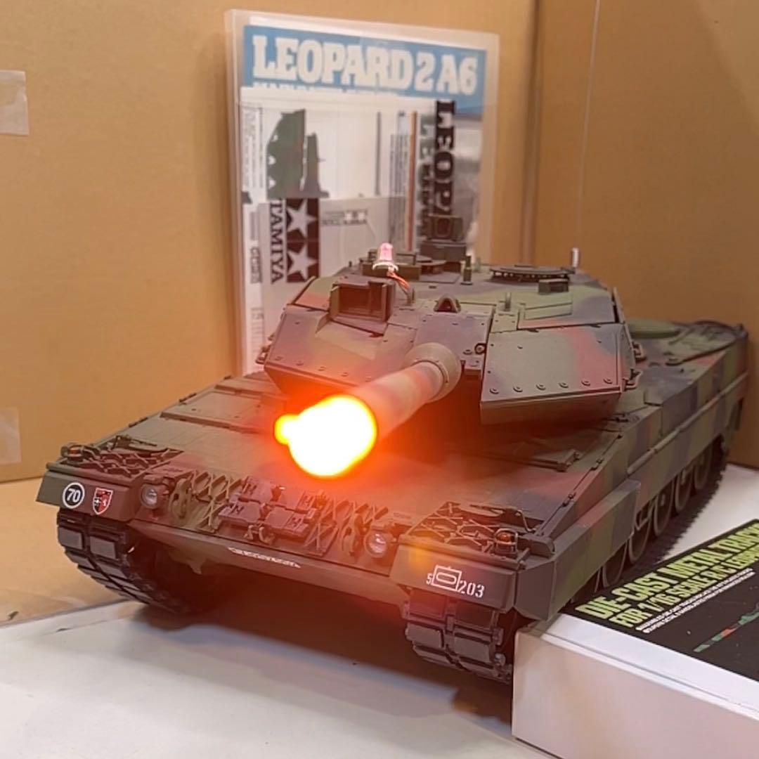 6975 タミヤ 1/16 レオパルト2A6 フルオペレーション ラジコン