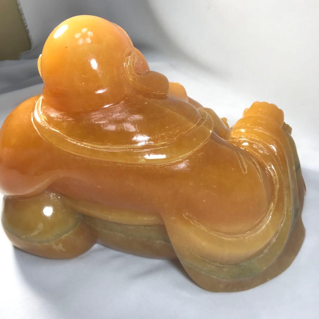 布袋様　布袋尊　天然石　大理石　オニックス　開運　金運　高級　置物　未使用