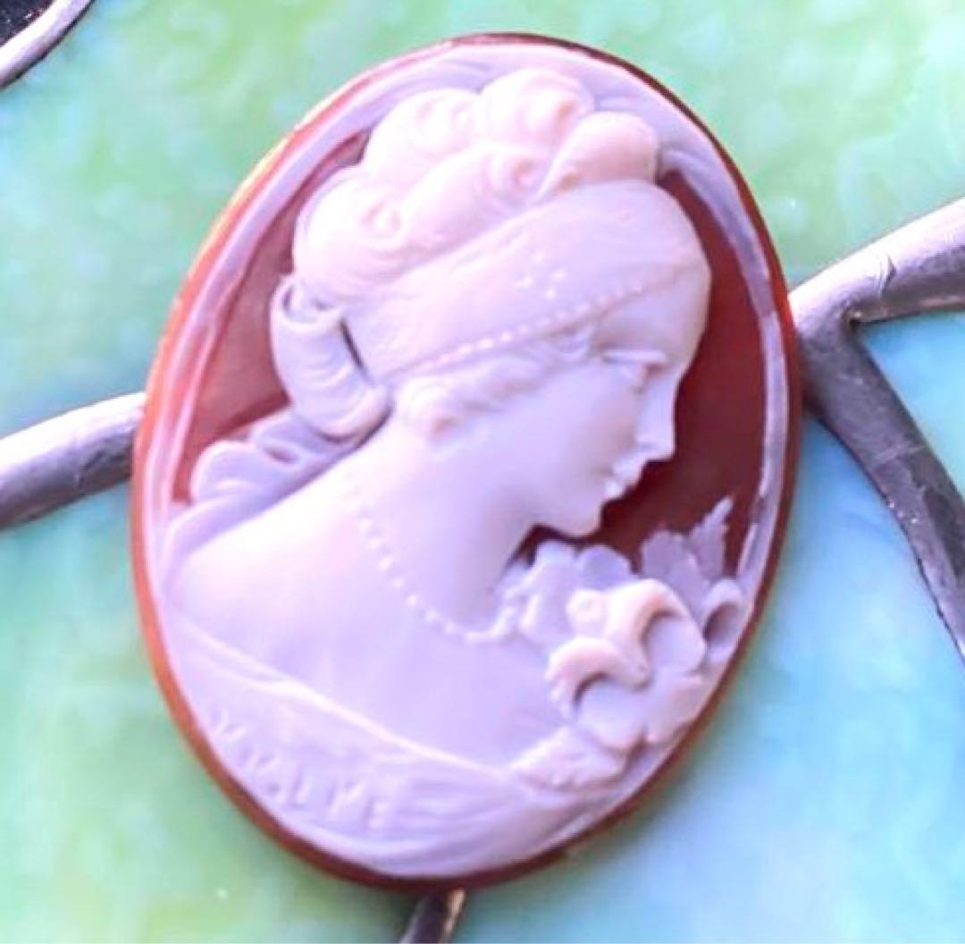 超限定6月16日20時迄 ‼️カメオ百合と首飾りの婦人　最上級カメオ　ルース