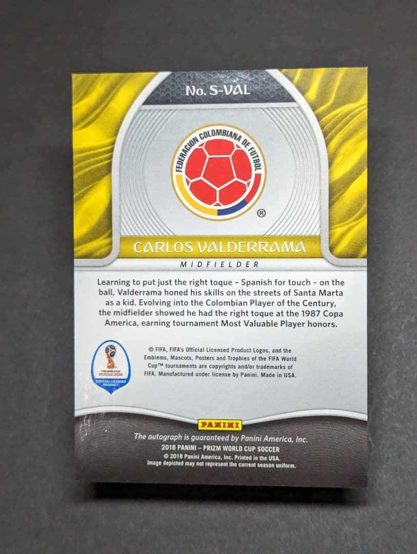 カルロス・バルデラマ 直筆サイン Carlos Valderrama コロンビア