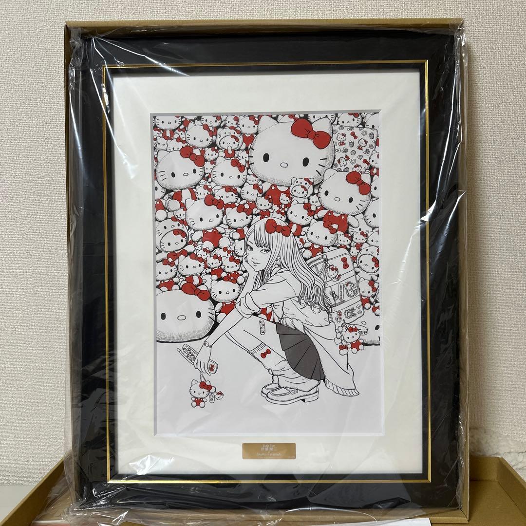 伊藤潤二×サンリオキャラクターズ 複製原画 ギャル富江×ハローキティ