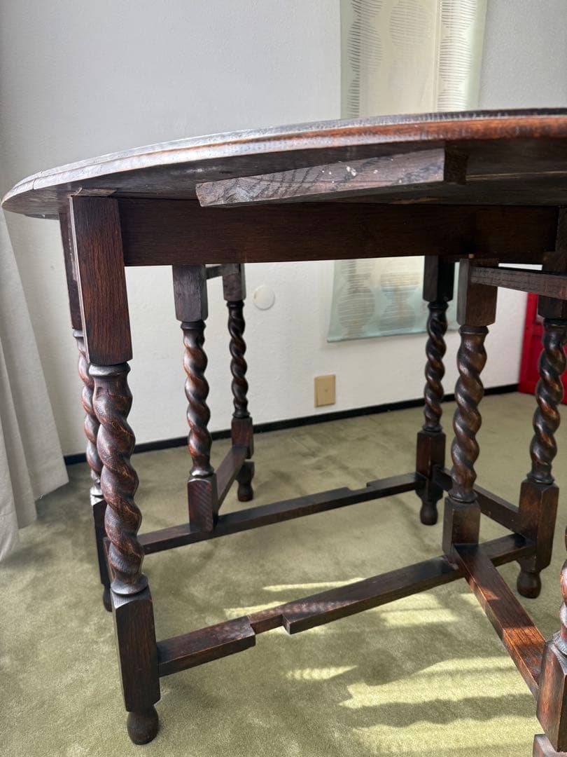 ゲートレッグテーブル　イギリス　アンティーク