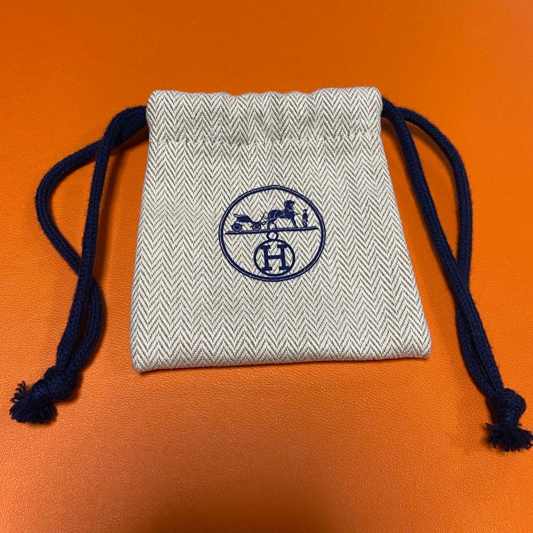 新品未使用 HERMES 巾着袋 保存袋　ブルー