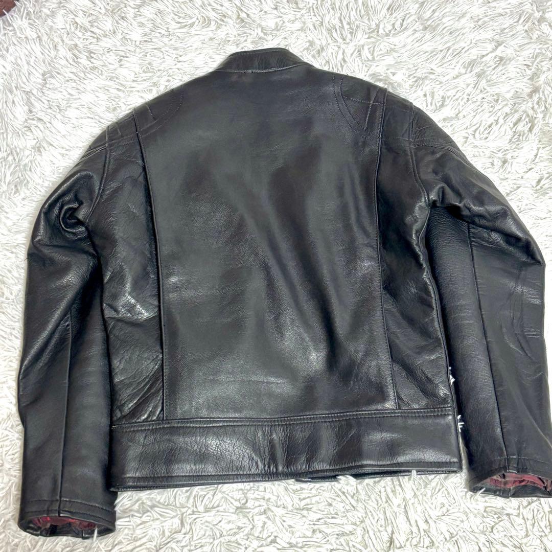 ✨美品✨裏地赤❗️ NANKAI　シングルライダースジャケット　ブラック黒