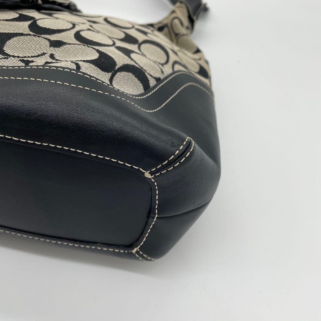 【美品】コーチ　ワンショルダーバッグ　タッセル　チャーム　シグネチャー