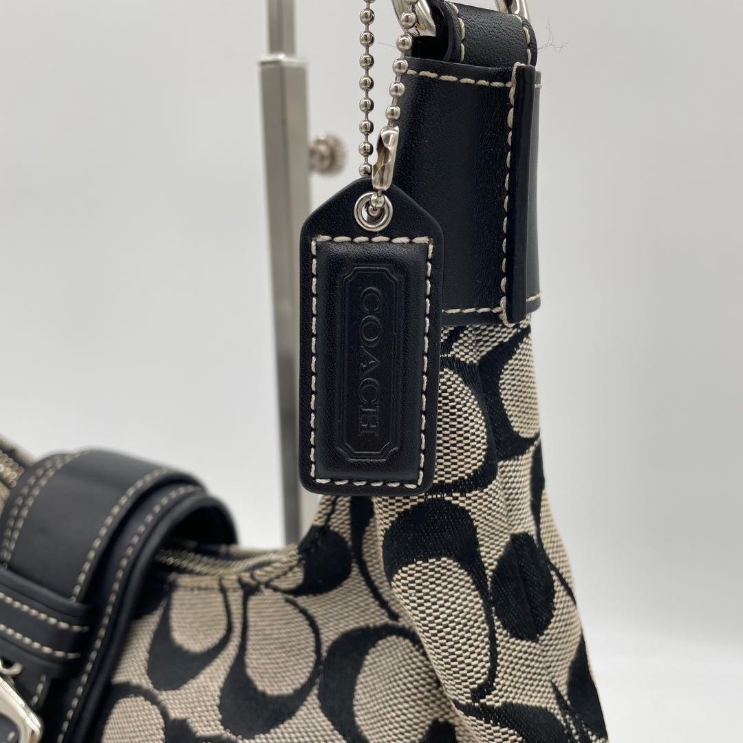 【美品】コーチ　ワンショルダーバッグ　タッセル　チャーム　シグネチャー