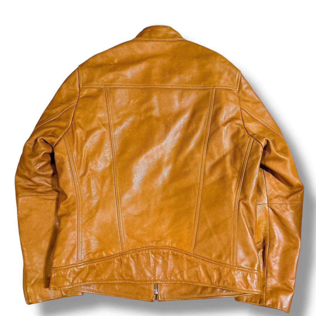 【希少・旧タグ】オールドユニクロ　シングルライダース　牛革　中綿　サイズM