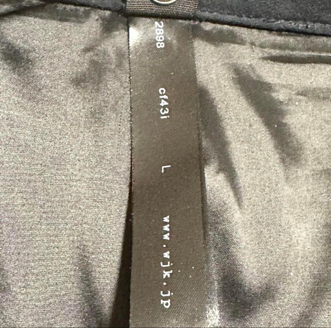 美品 wjk シングルライダースジャケット スエード ネイビー L