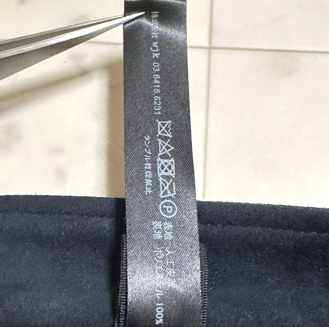 美品 wjk シングルライダースジャケット スエード ネイビー L