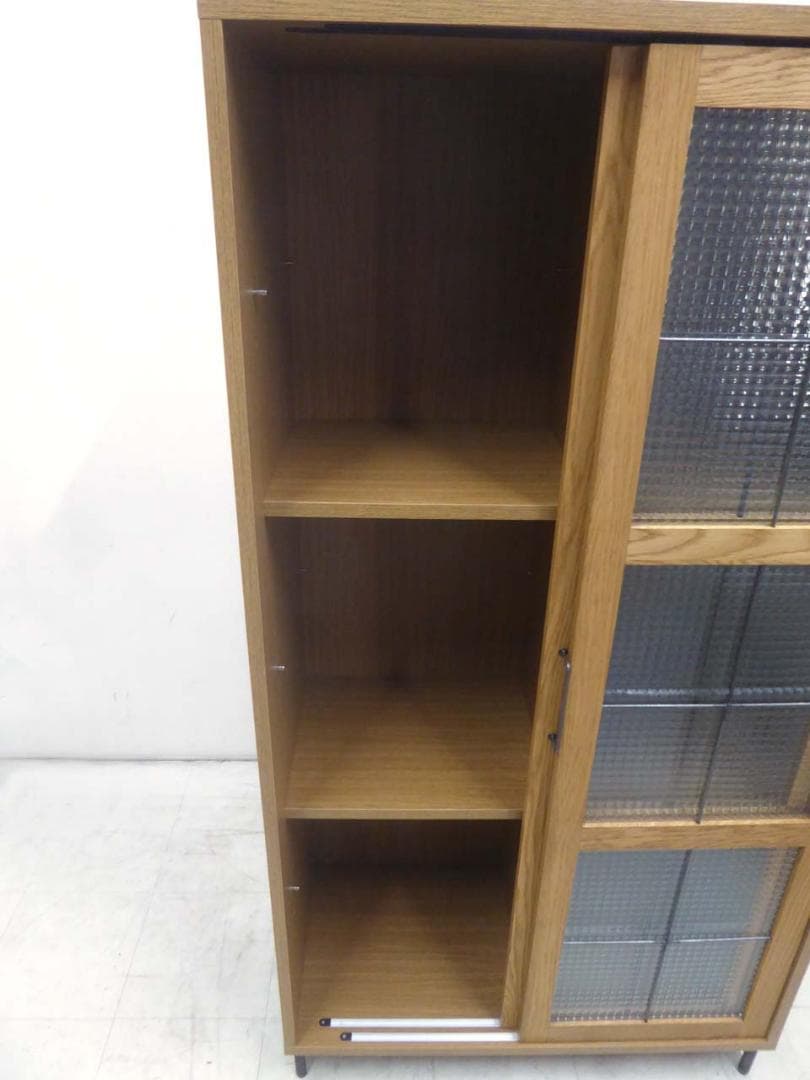 ■adepeche アデペシュ■カデル スライドガラスキャビネット 収納 食器棚