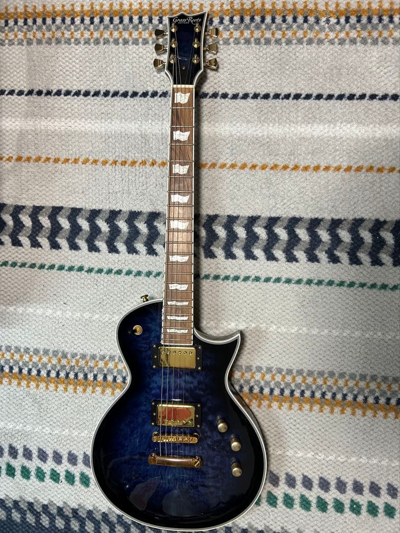 ギター GrassRoots G-EC CTM QM RaindeerBlue