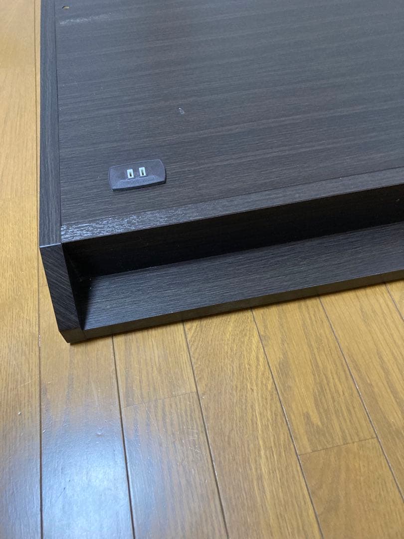 【引き取り希望】ニトリ　シングルベッドフレーム ダークブラウン収納付き