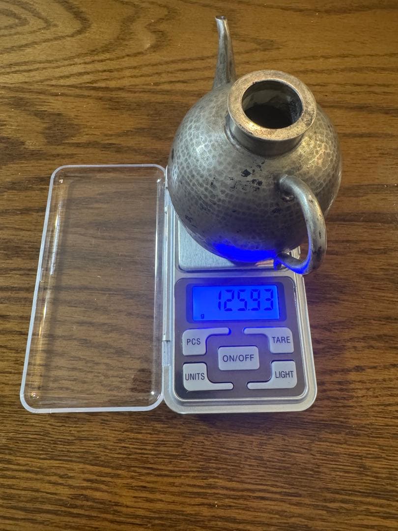 時代物 銅銀作 在銘 急須 茶道具 茶器 茶壺 茶壷 書道具 水滴 水孟