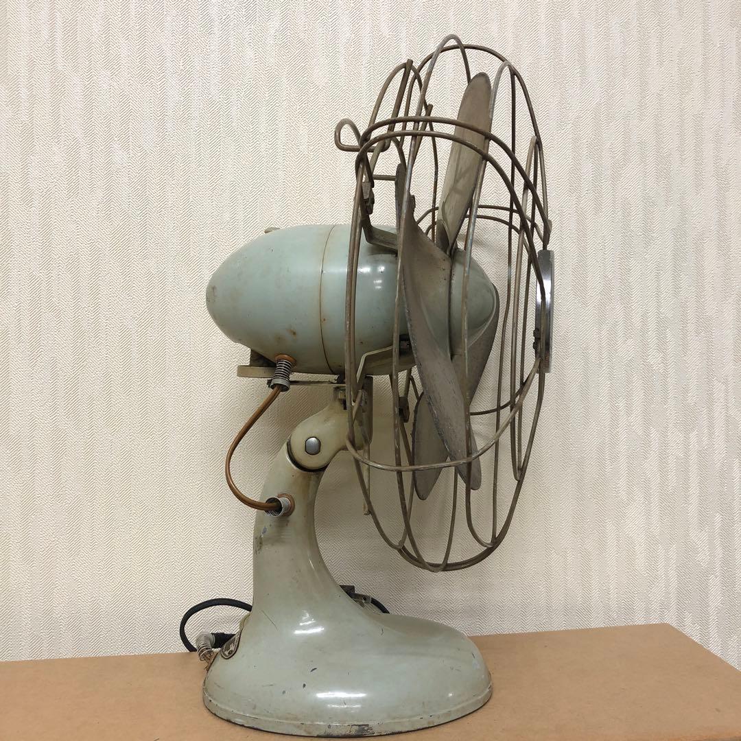 完動品 昭和レトロ 三菱 鉄羽根 3枚羽根 扇風機 羽根径30cm アンティーク