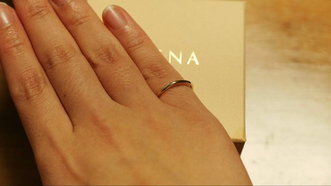 みず　SIENA ROSE シンプル ゴールドリング