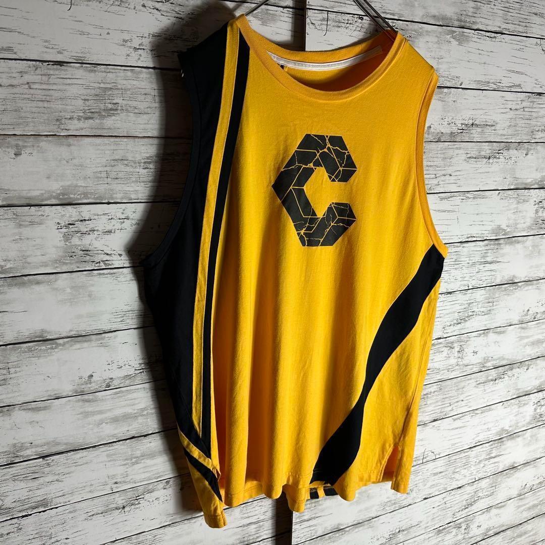 【人気色】クロノス タンクトップ 　センターロゴ　マスタード
