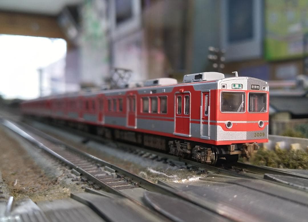 神戸電鉄3000系・中期型・新塗装・ワンマン 4両セット Nゲージ