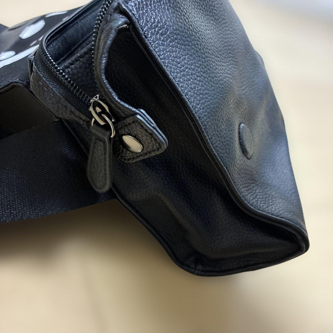 earイアパピヨネ レザーショルダーバッグ