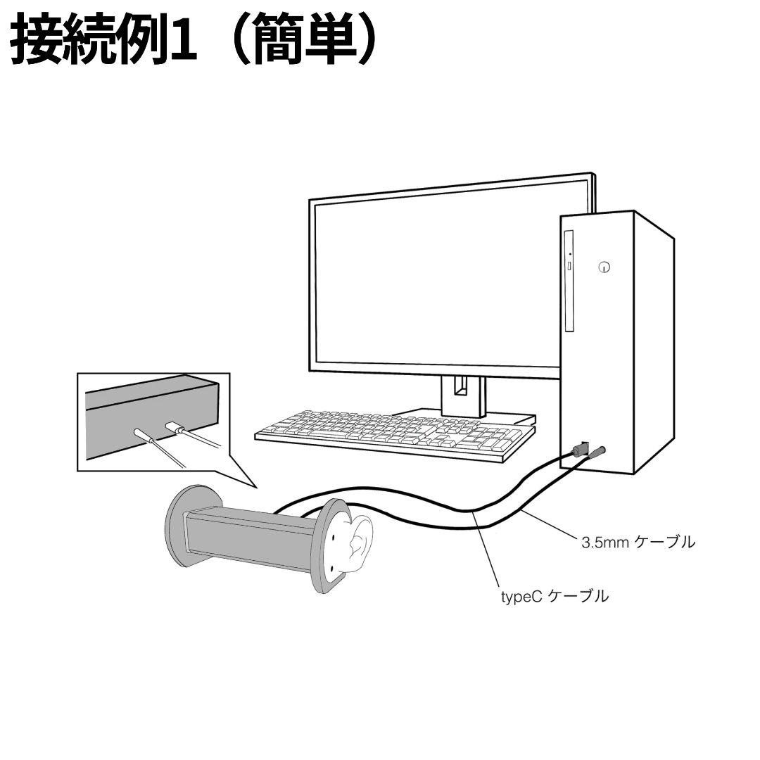 【ASMR】【上位モデル】バイノーラルマイク Bicarus 1 ケーブル付き