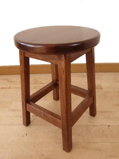 北海道手作り家具　ナラ材　スツールA　勇峰工芸（新）