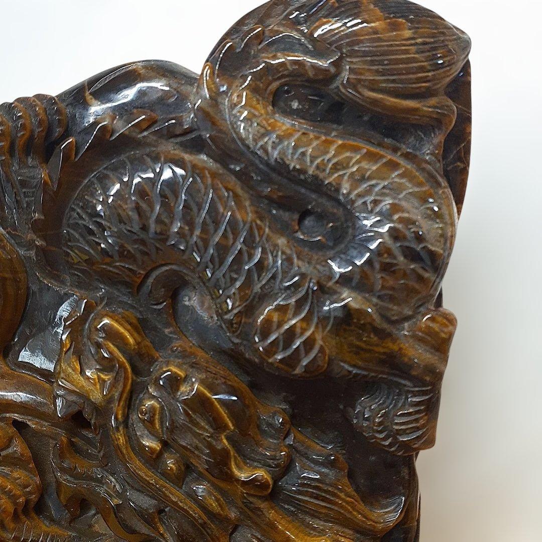 最終お値下げタイガーアイ龍神置物金運仕事運アップ