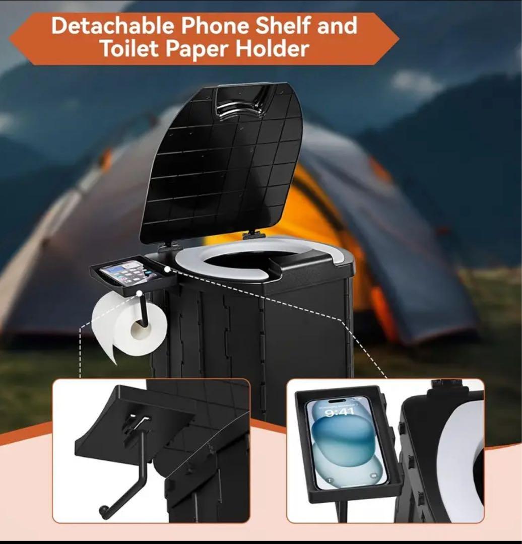 【新品未使用】簡易トイレセット ダブルサイズテント 凝固剤 処理袋付 防災トイレ