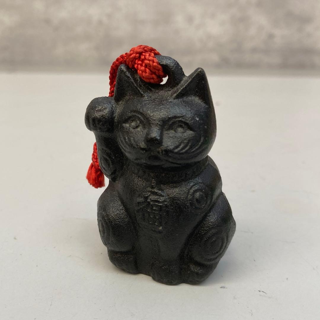 招き猫 まねきねこ 鉄器 鈴 福猫 福 来福 置物 オブジェ インテリア レトロ