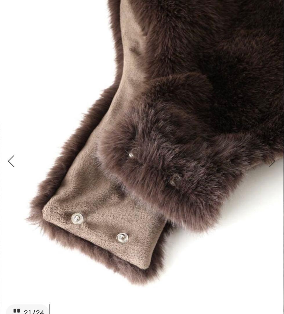新品未使用！【CELERI/セルリ】FUR BALACLAVA ブラウン