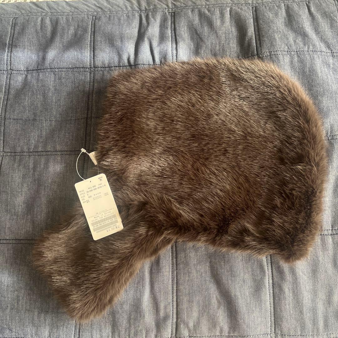新品未使用！【CELERI/セルリ】FUR BALACLAVA ブラウン