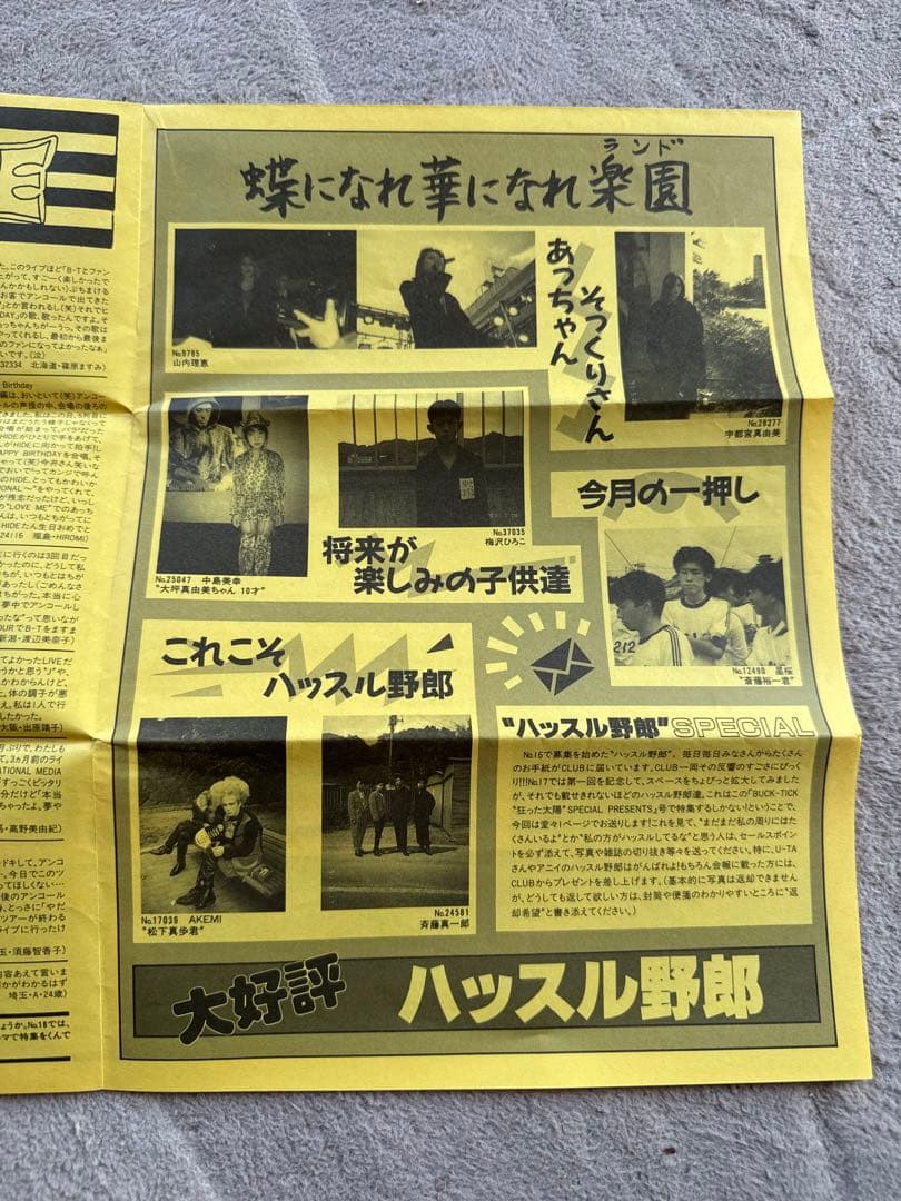 BUCK-TICK CLUB 会報など